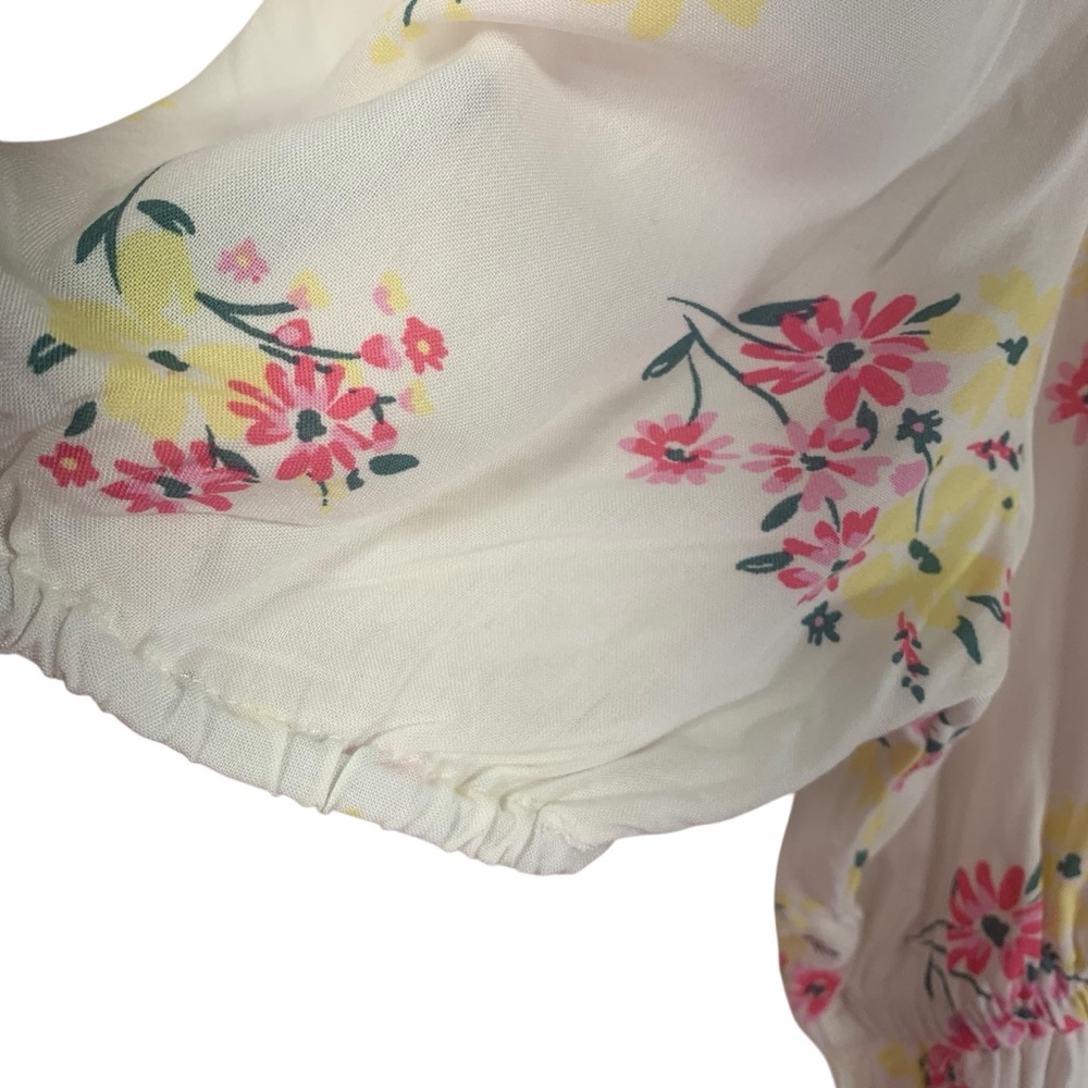 Ardene White Floral Off-Shoulder Top large - Picture 6 of 11